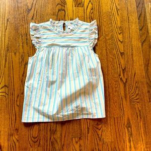 Babydoll vintage pinstripe top J crew pastel neon